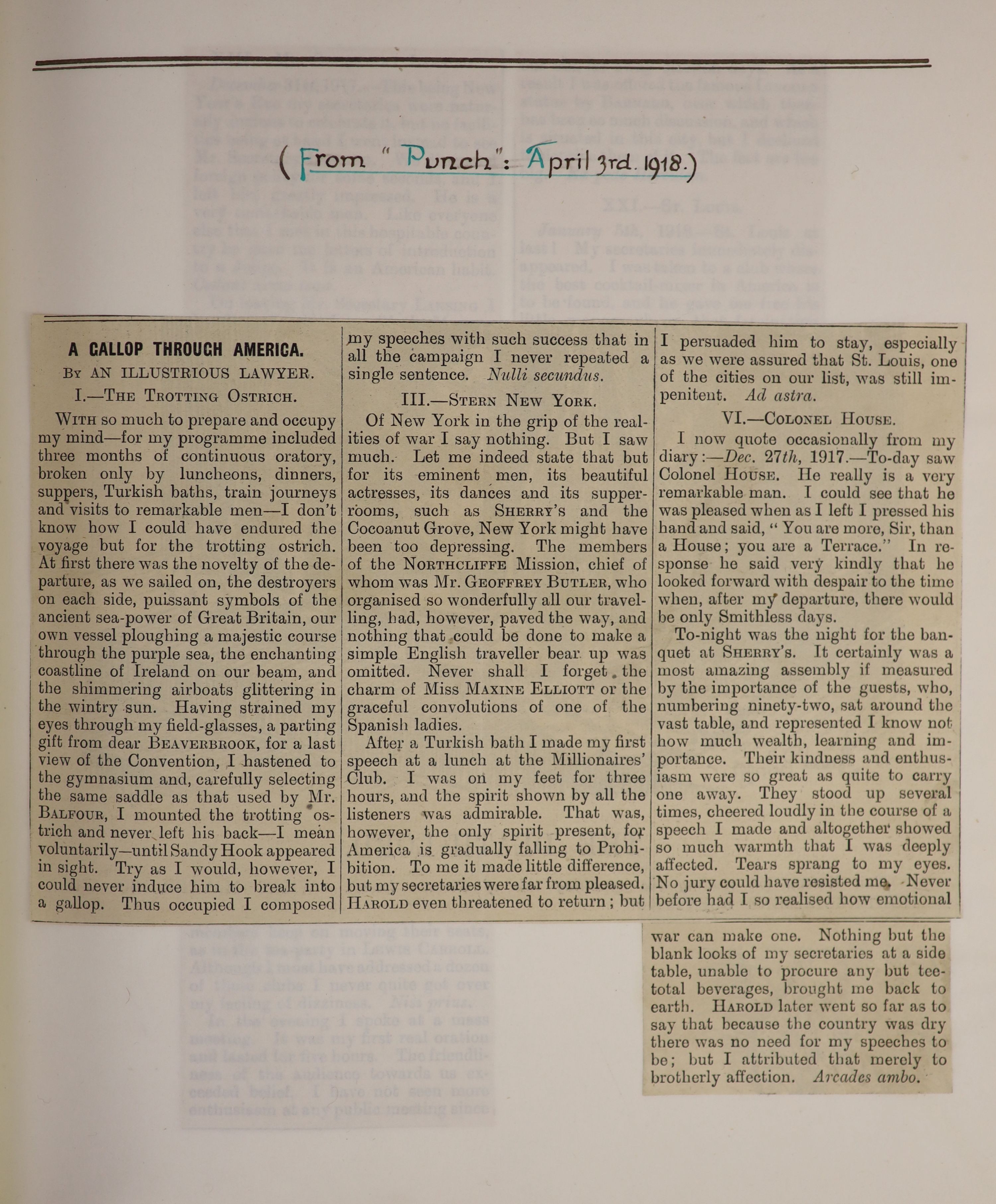 An early 20th century album of manuscript poetry and verse, in a fine calligraphic hand, mainly in black ink, with rubricated capitals, interspersed with 18 comical caricatures, drawn in black, red and blue pen and ink